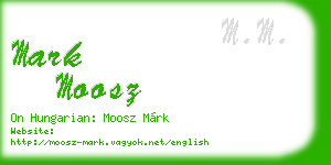 mark moosz business card