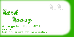 mark moosz business card